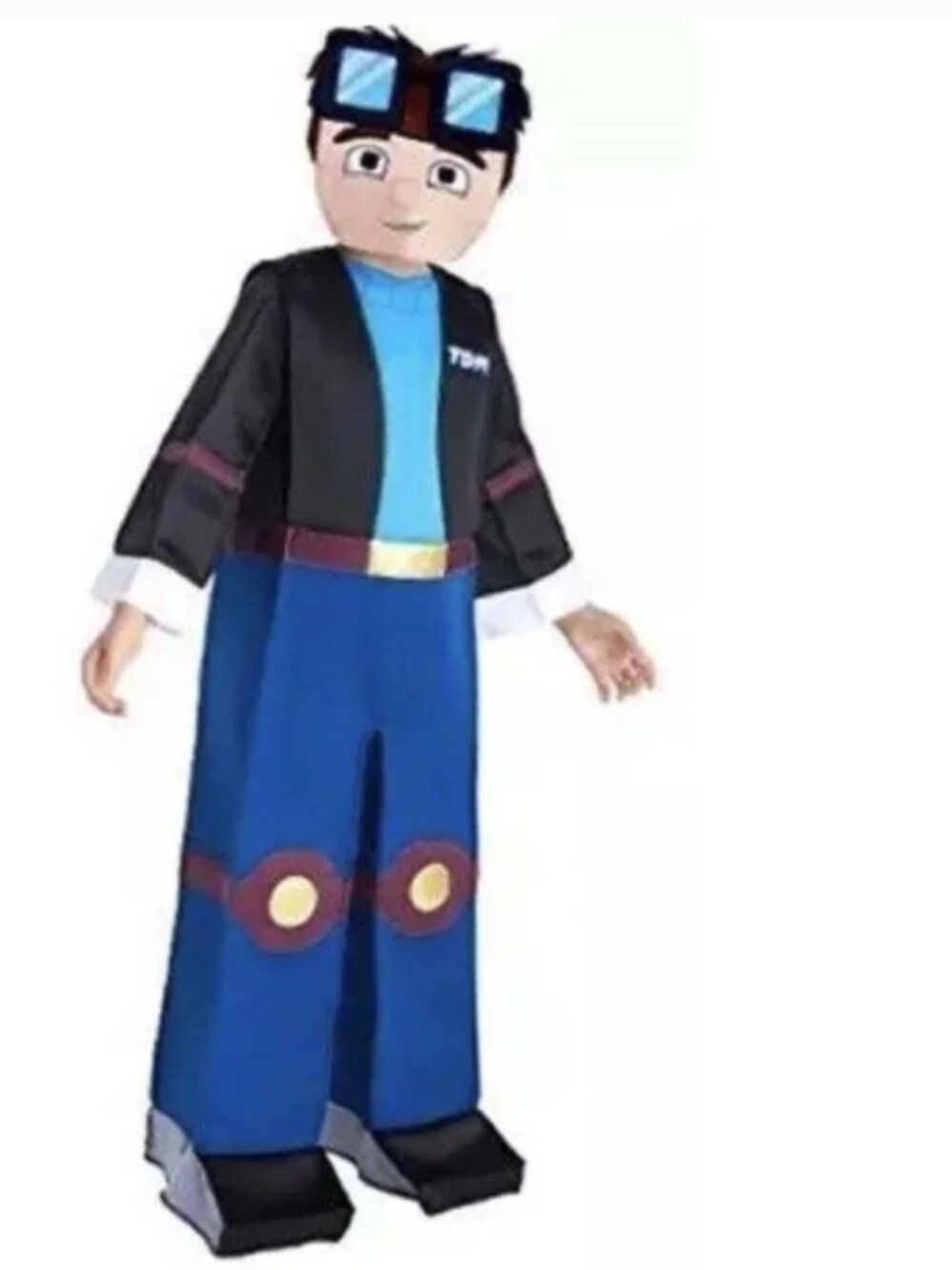 Tube Hero Dan Halloween Costume 4/6 Boys Jumpsuit & Headpiece TDM Gaming Palamon